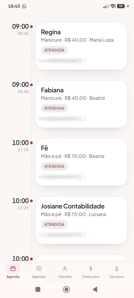 Hora a hora, com quem atende