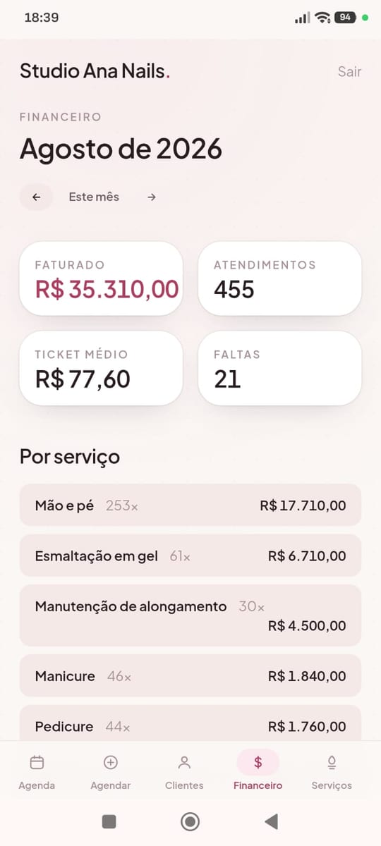 Quanto entrou, sem planilha